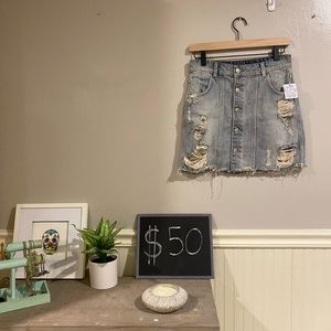 Free People Denim Skirt